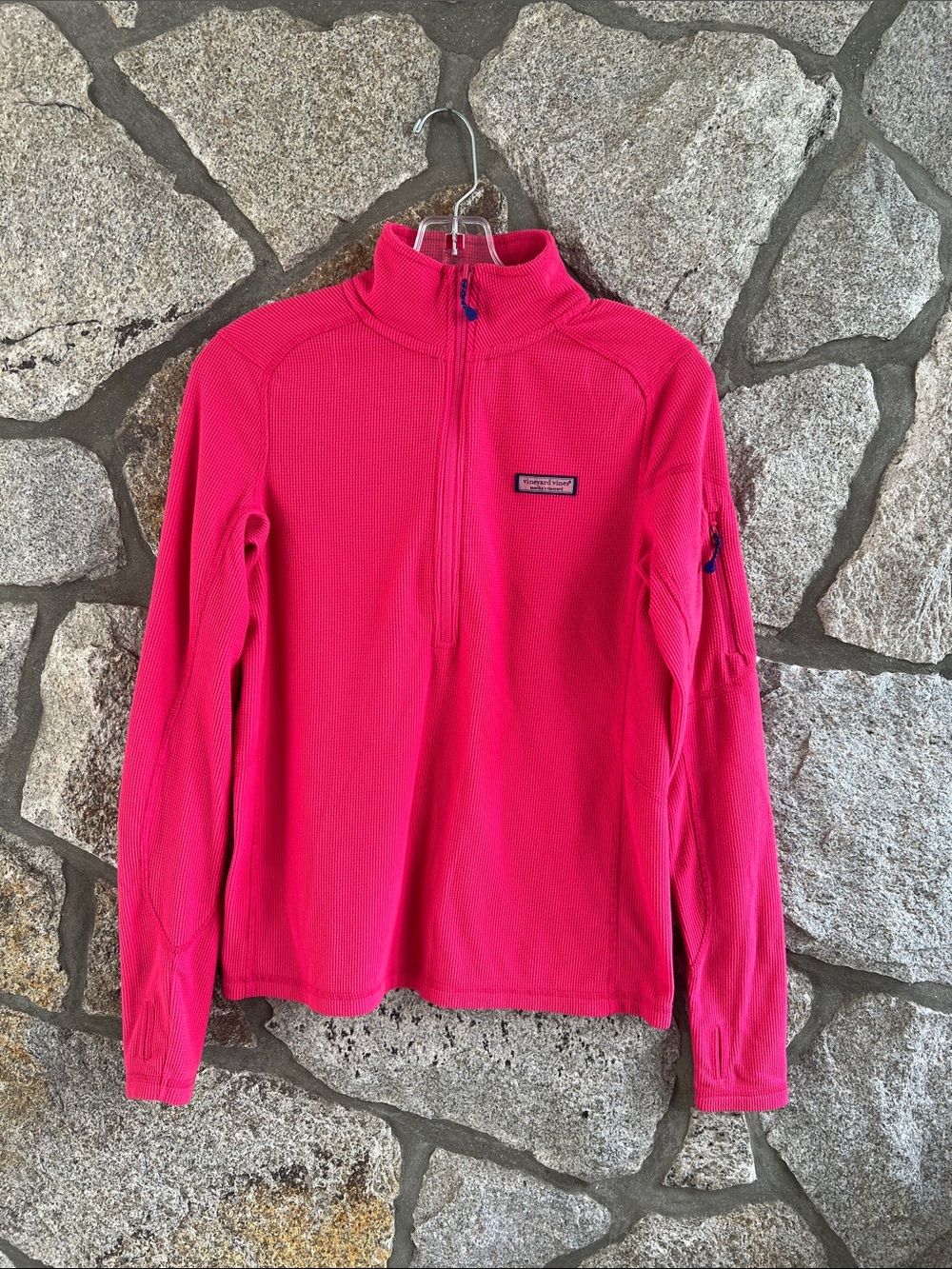 Vineyard Vines Women's Hot Pink Half-Zip Pullover